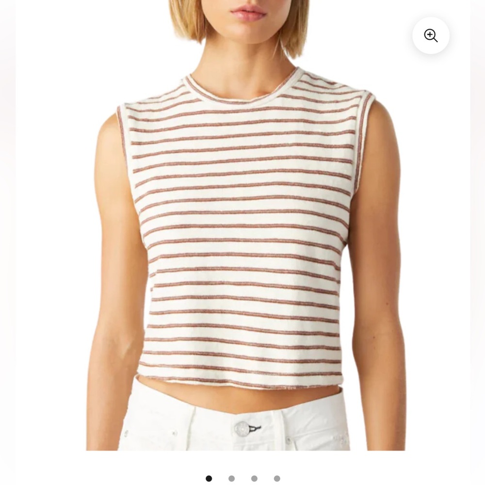 AMO SLEEVELESS BABE TEE IN BONE MEDIUM‎ NWT - Picture 3 of 14